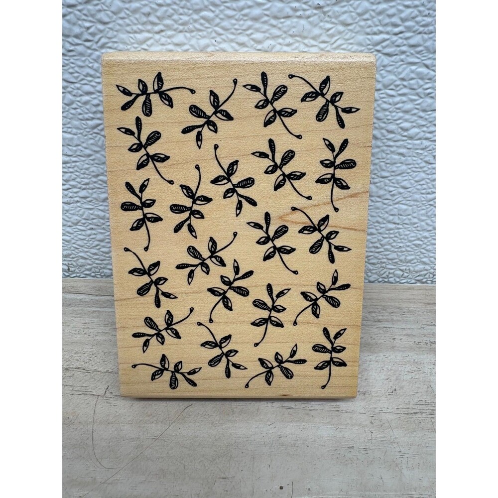 Inkadinkado Wood Mounted Rubber Stamp Dawn Houser Leaf